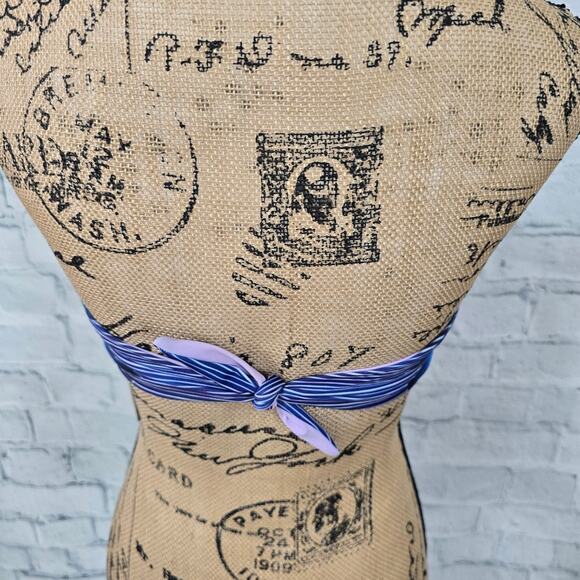 Mara Hoffman wire bikini top Sz S tied back swimsuit A8C New with tags some wat - Picture 3 of 5